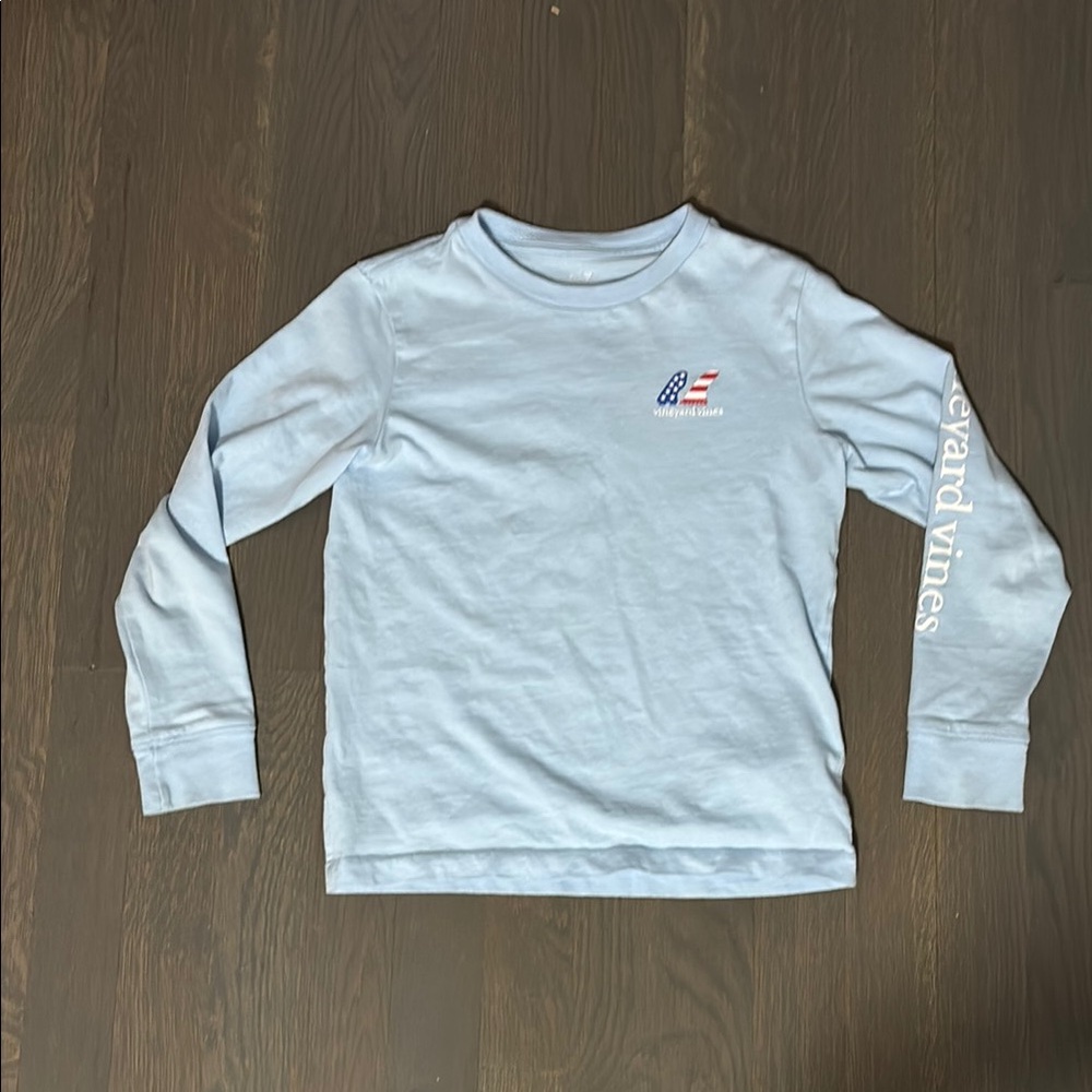 Light Blue Kids Long Sleeve Shirt Vineyard Vine size 6 EUC